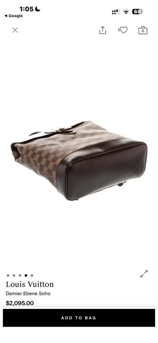 Louis Vuitton Damier Ebene Soho Backpack